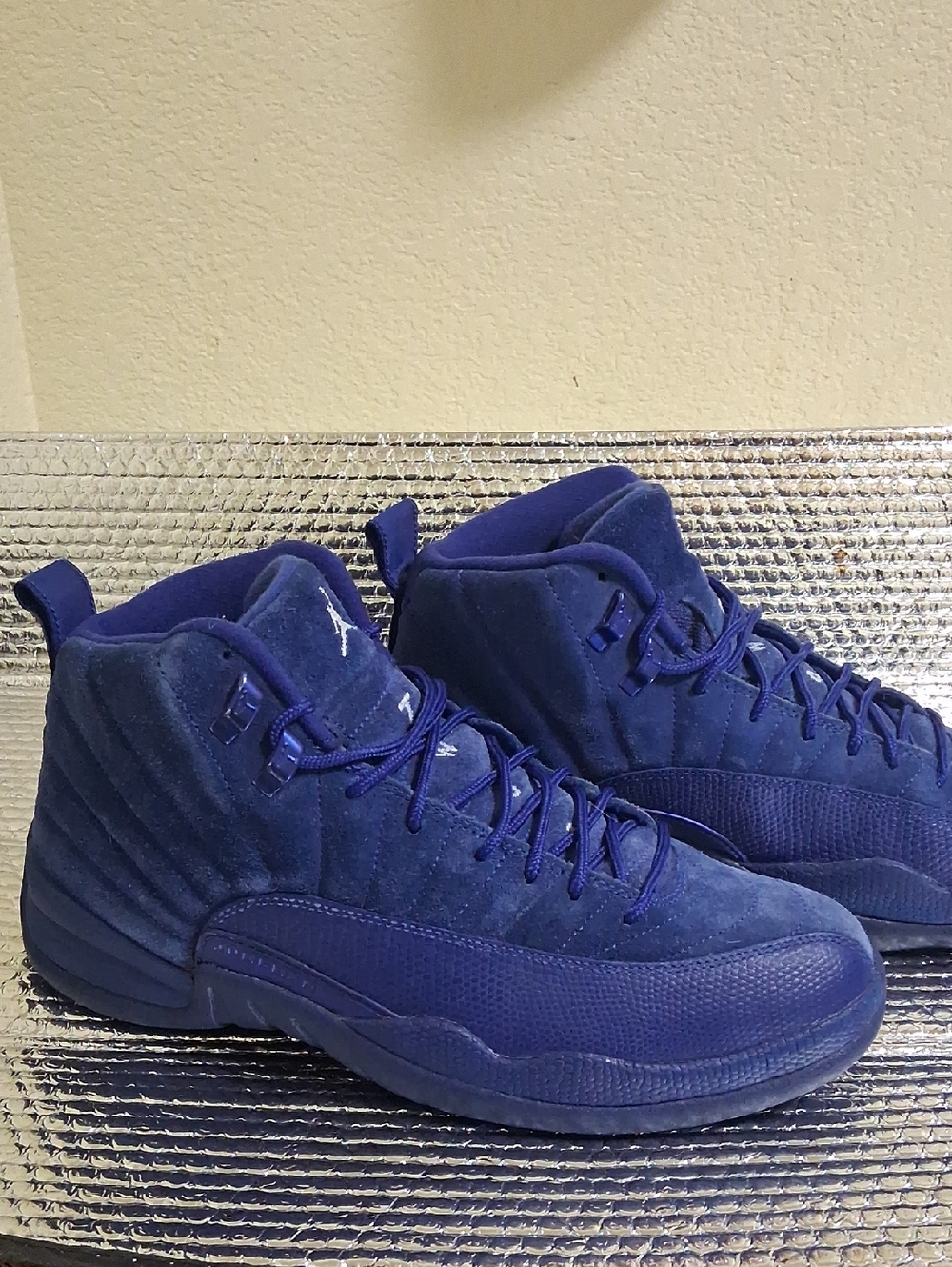 Jordan Men's High-Top Suede Sneakers in Royal Blue